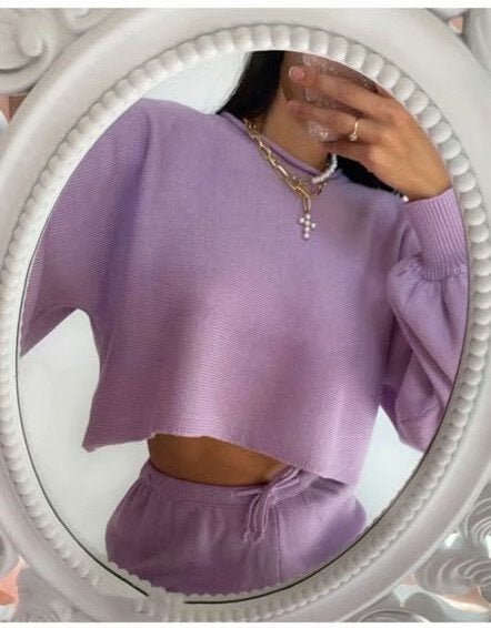 best Solid color long-sleeved sweater sweater 0 shop online at M2K Trends for