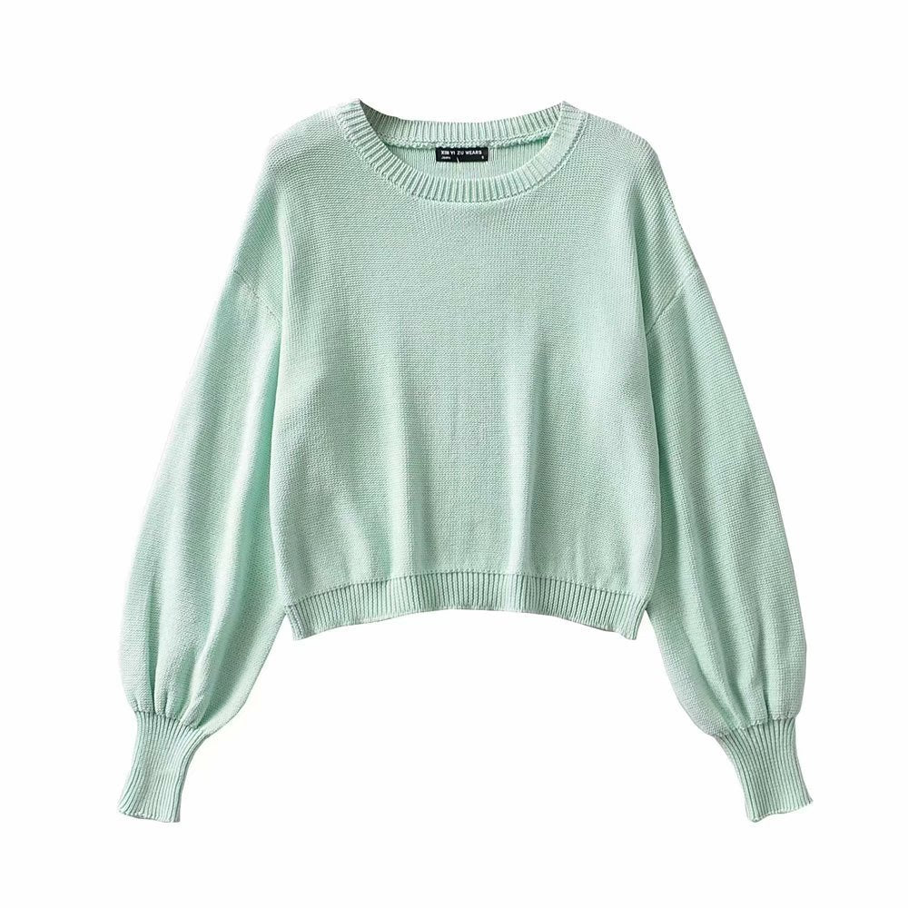 best Solid color long-sleeved sweater sweater 0 shop online at M2K Trends for