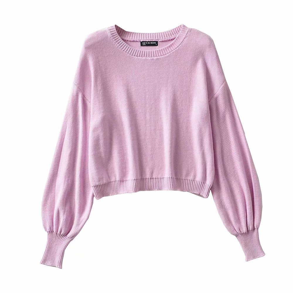 best Solid color long-sleeved sweater sweater 0 shop online at M2K Trends for