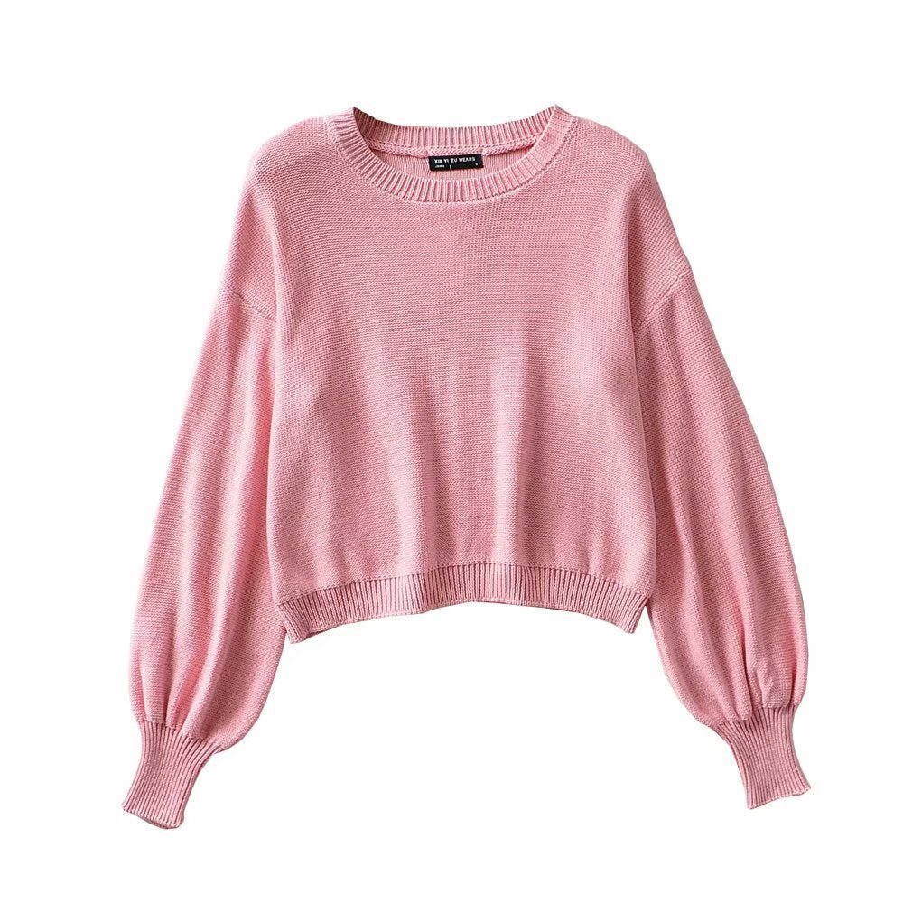 best Solid color long-sleeved sweater sweater 0 shop online at M2K Trends for