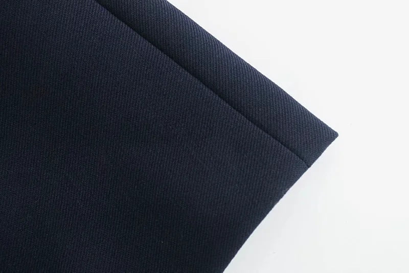 best Solid Color Metal Double-breasted Button Casual Blazer Women`s Blouse shop online at M2K Trends for