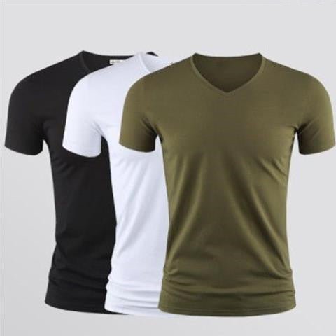 best Solid Color Round Neck Slim Half Sleeve t-Shirt 0 shop online at M2K Trends for