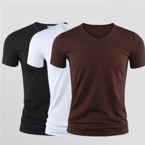 best Solid Color Round Neck Slim Half Sleeve t-Shirt 0 shop online at M2K Trends for