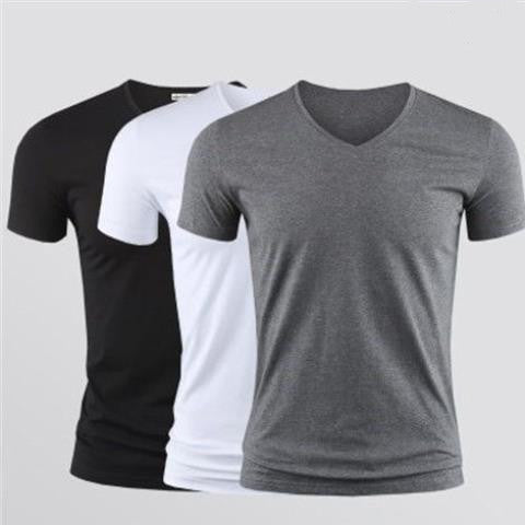 best Solid Color Round Neck Slim Half Sleeve t-Shirt 0 shop online at M2K Trends for