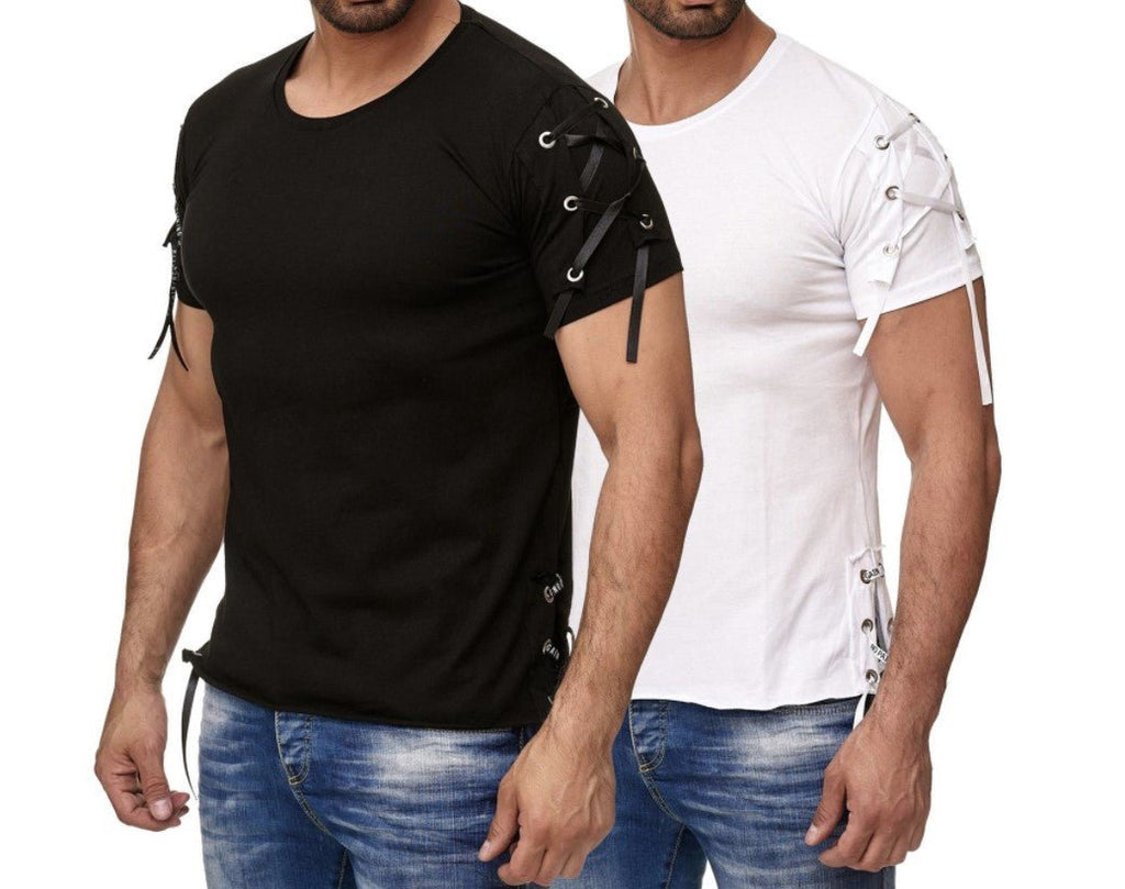 best Solid Slim Fit Sports Collarless Youth Cuff T-Shirt Shirts & Tops shop online at M2K Trends for black t shirt women