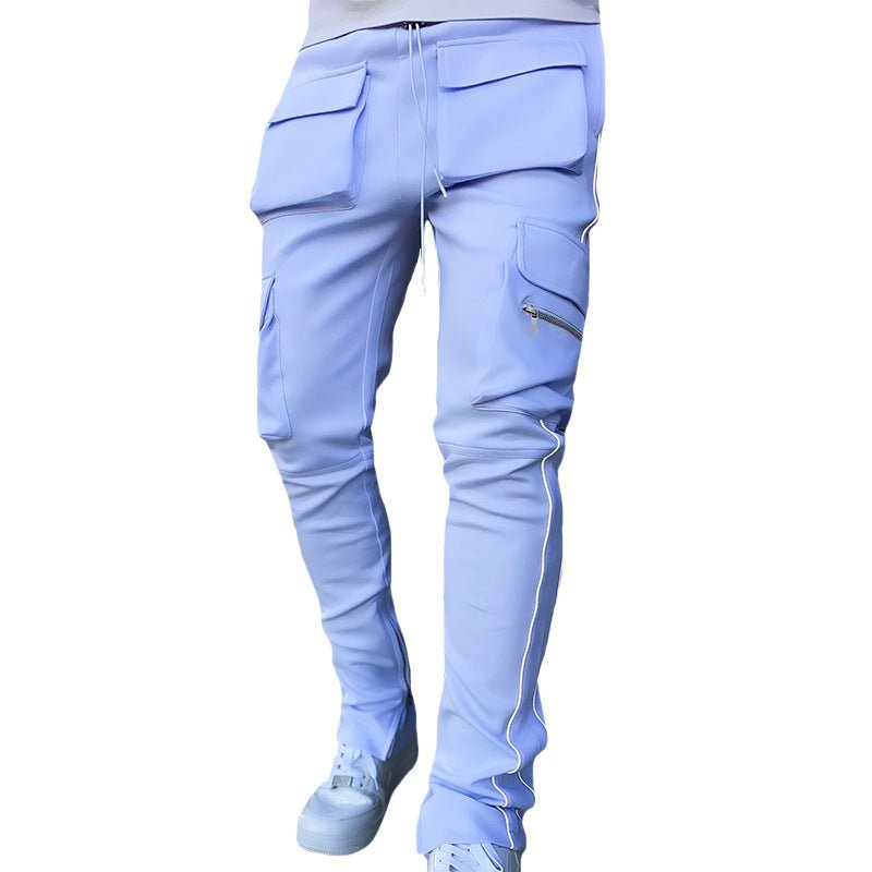 best Sports Pants Men's Casual Pants Trendy Brand Loose Straight Reflective Clothing shop online at M2K Trends for mens pants