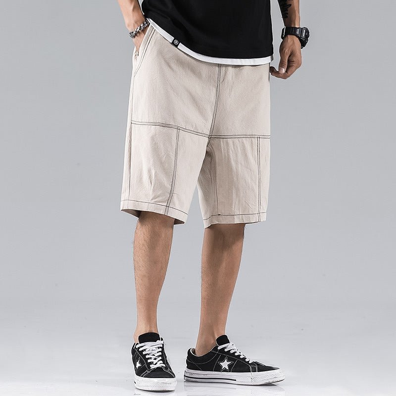 best Sports Shorts Men's Casual Pants Straight Loose Harem Cotton And Linen Five-Point Pants Clothing shop online at M2K Trends for men shorts