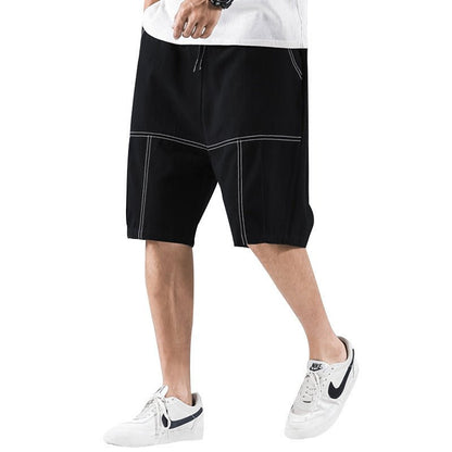 best Sports Shorts Men's Casual Pants Straight Loose Harem Cotton And Linen Five-Point Pants Clothing shop online at M2K Trends for men shorts