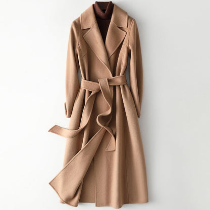 best Spring 2021 fashion woolen overcoat women's slim temperament long Jackets & Coats shop online at M2K Trends for Jackets & Coats