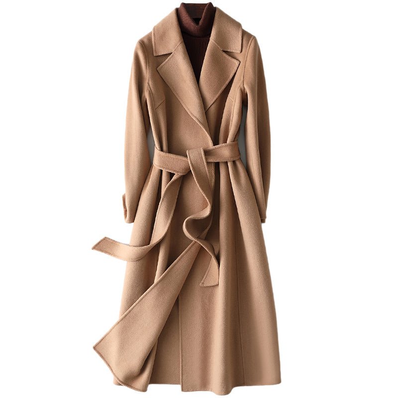 best Spring 2021 fashion woolen overcoat women's slim temperament long Jackets & Coats shop online at M2K Trends for Jackets & Coats