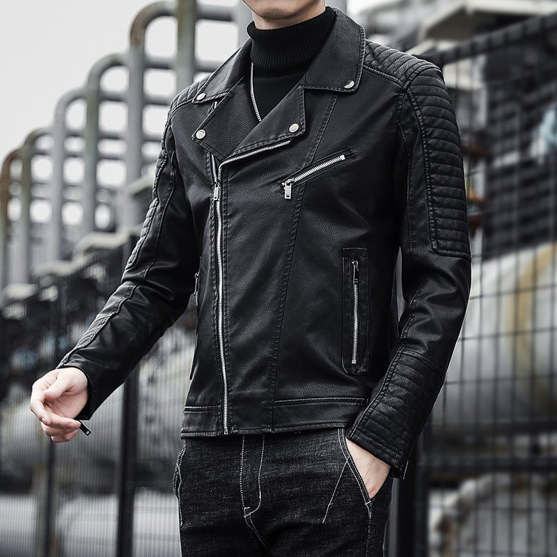 best Spring And Autumn Leather Clothes Men's Motorcycle Jacket 0 shop online at M2K Trends for