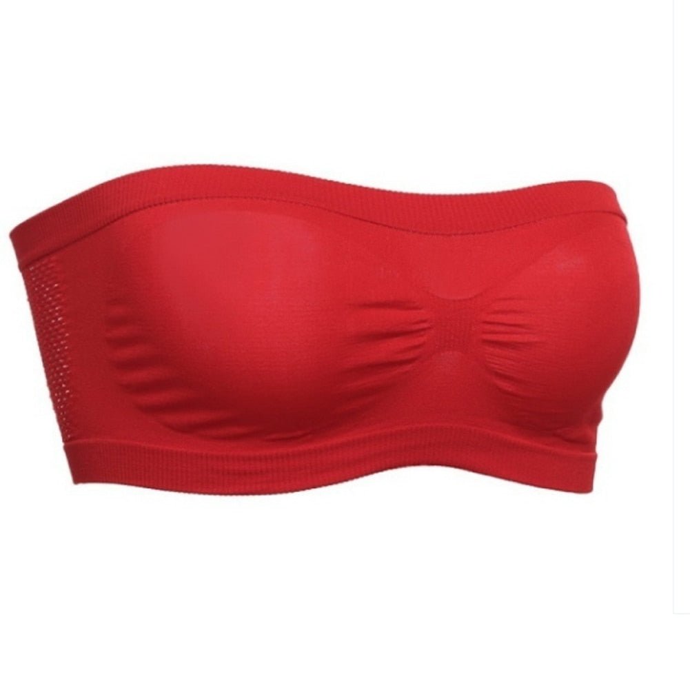 best Spring Summer Women Bra Seamless Tube Top Bra Strapless Bandeau Push up Bra Women's Underwear Basic Stretch Underwear Lingerie 0 shop online at M2K Trends for