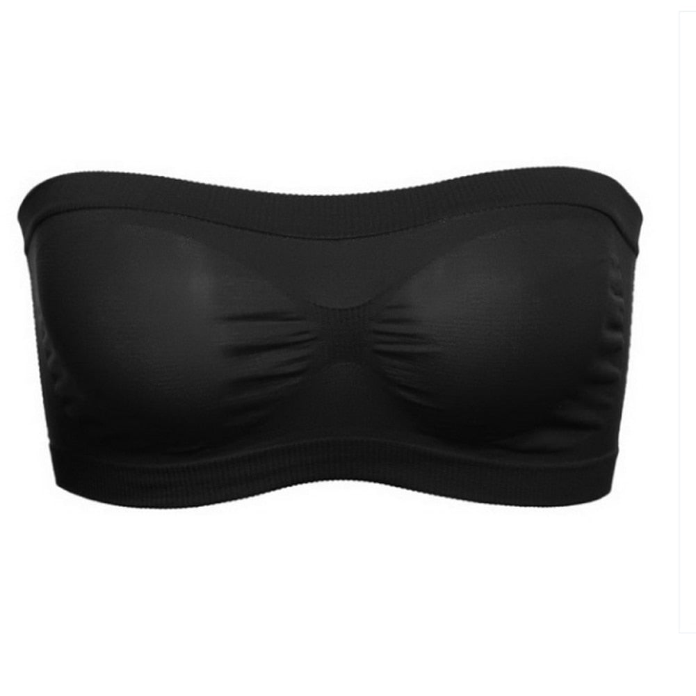 best Spring Summer Women Bra Seamless Tube Top Bra Strapless Bandeau Push up Bra Women's Underwear Basic Stretch Underwear Lingerie 0 shop online at M2K Trends for