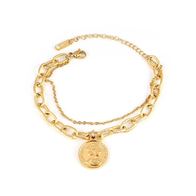 best Stainless Steel Heart Pendant Vintage Chain Bracelets For Women Bohemian Padlock Thick Bracelet Women&#39;s Bracelets Jewelry Gift Jewelry & Watches shop online at M2K Trends for Fashion Jewelry