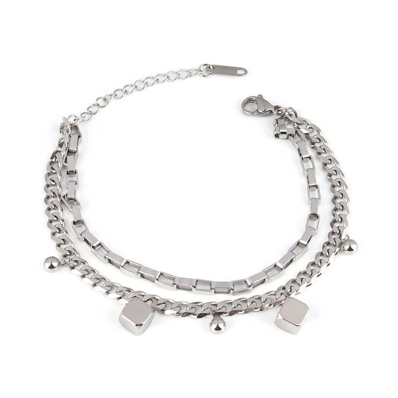 best Stainless Steel Heart Pendant Vintage Chain Bracelets For Women Bohemian Padlock Thick Bracelet Women&#39;s Bracelets Jewelry Gift Jewelry & Watches shop online at M2K Trends for Fashion Jewelry