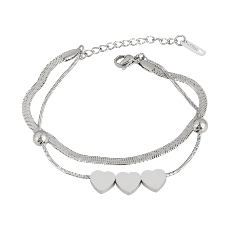 best Stainless Steel Heart Pendant Vintage Chain Bracelets For Women Bohemian Padlock Thick Bracelet Women&#39;s Bracelets Jewelry Gift Jewelry & Watches shop online at M2K Trends for Fashion Jewelry