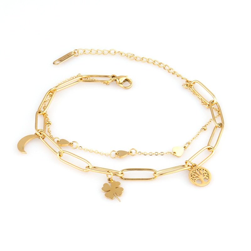 best Stainless Steel Heart Pendant Vintage Chain Bracelets For Women Bohemian Padlock Thick Bracelet Women&#39;s Bracelets Jewelry Gift Jewelry & Watches shop online at M2K Trends for Fashion Jewelry