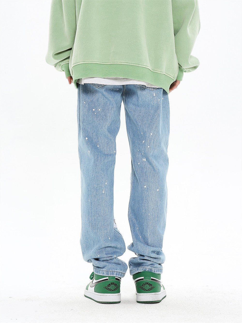 best Stick Cloth Washed Jeans Men's Wide Leg Straight Leg Loose Street Pants men pants shop online at M2K Trends for mens pants