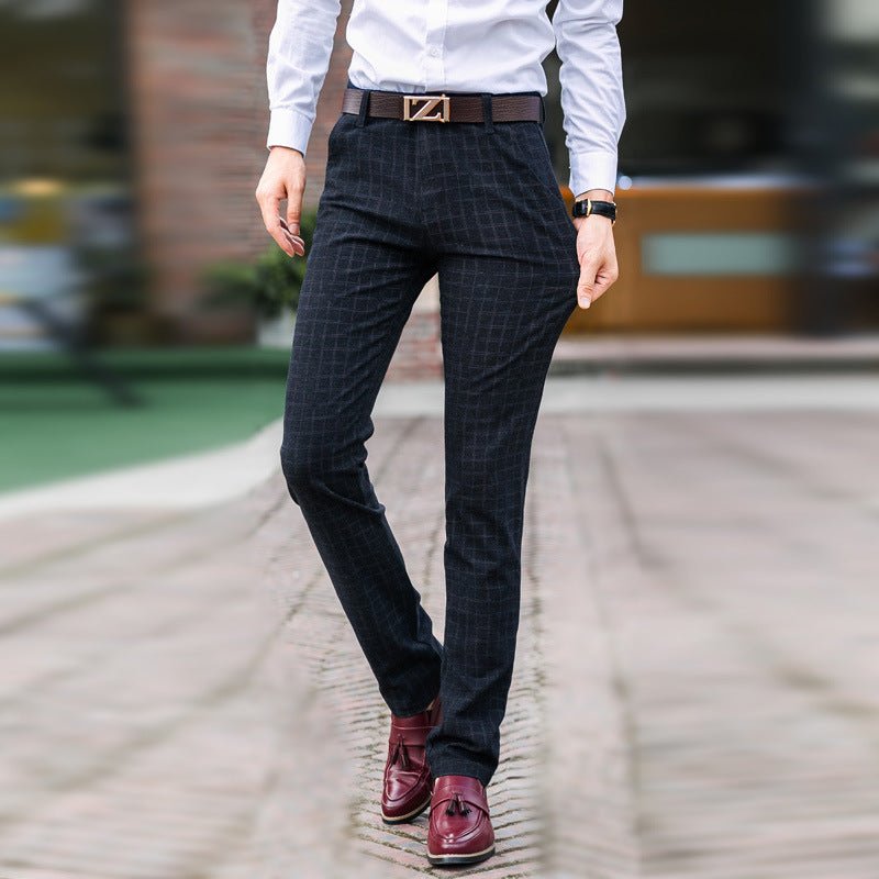 best Straight Slim Korean Style Trendy All-match Youth Business Stretch Pants Men men`s pants shop online at M2K Trends for mens pants