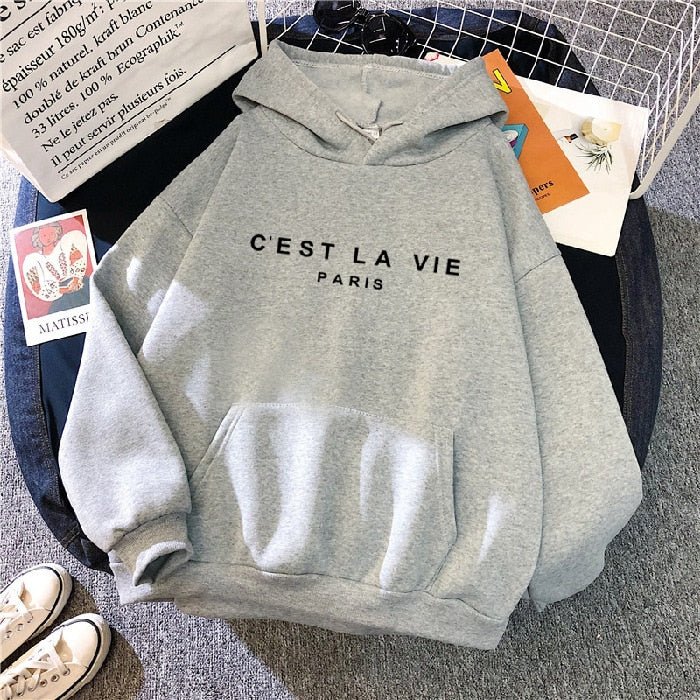 best Streetwear Hoodies Letter Printed Women Sweatshirt Autumn Winter Long Sleeve Harajuku Pullovers Hooded Sweater sudadera mujer 0 shop online at M2K Trends for