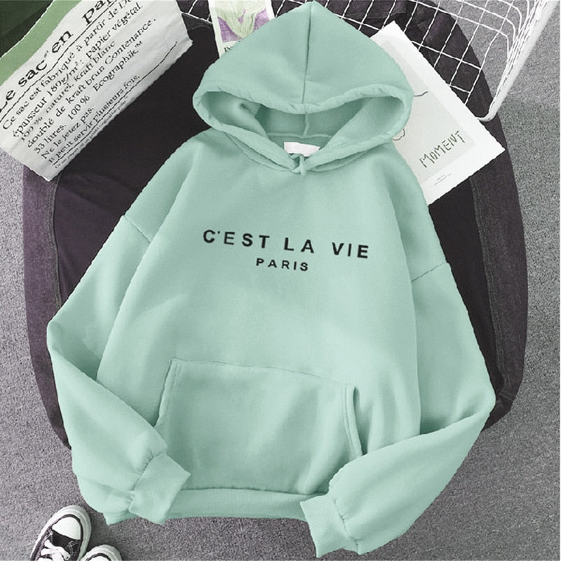 best Streetwear Hoodies Letter Printed Women Sweatshirt Autumn Winter Long Sleeve Harajuku Pullovers Hooded Sweater sudadera mujer 0 shop online at M2K Trends for