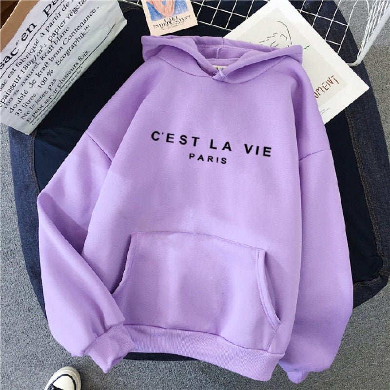 best Streetwear Hoodies Letter Printed Women Sweatshirt Autumn Winter Long Sleeve Harajuku Pullovers Hooded Sweater sudadera mujer 0 shop online at M2K Trends for