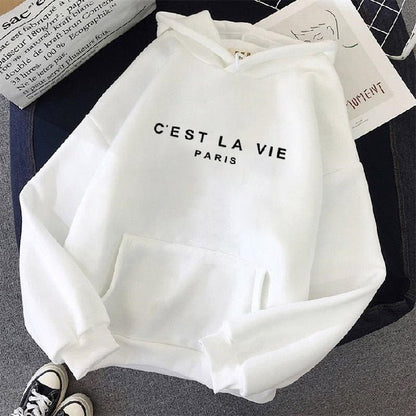 best Streetwear Hoodies Letter Printed Women Sweatshirt Autumn Winter Long Sleeve Harajuku Pullovers Hooded Sweater sudadera mujer 0 shop online at M2K Trends for