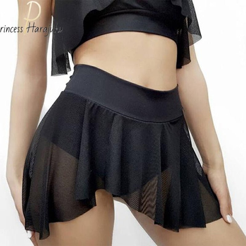 best Summer Shorts Womens Fitness Sexy Veil Skirt Girls Gym Short Dance Skirt Shorts Solid Color Pantskirt Anti-emptied Shorts 2021 0 shop online at M2K Trends for