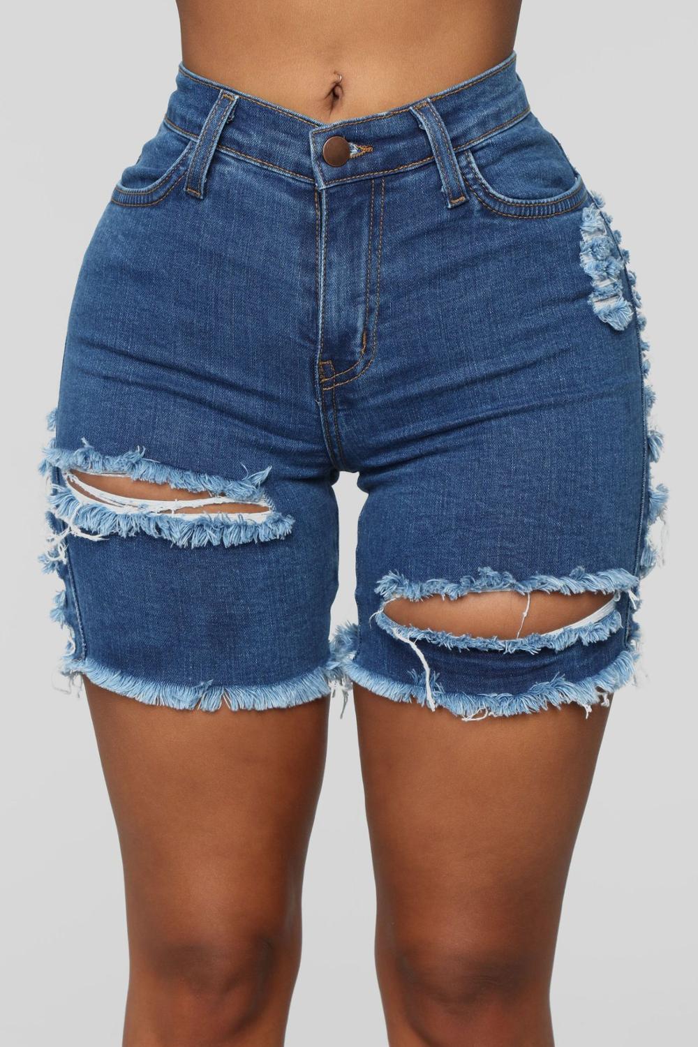 best Summer woman trendy Ripped denim shorts fashion sexy high waist jeans shorts street hipster shorts clothes S-2XL 2020 new 0 shop online at M2K Trends for