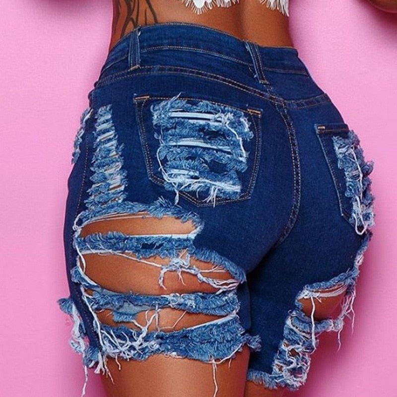 best Summer woman trendy Ripped denim shorts fashion sexy high waist jeans shorts street hipster shorts clothes S-2XL 2020 new 0 shop online at M2K Trends for