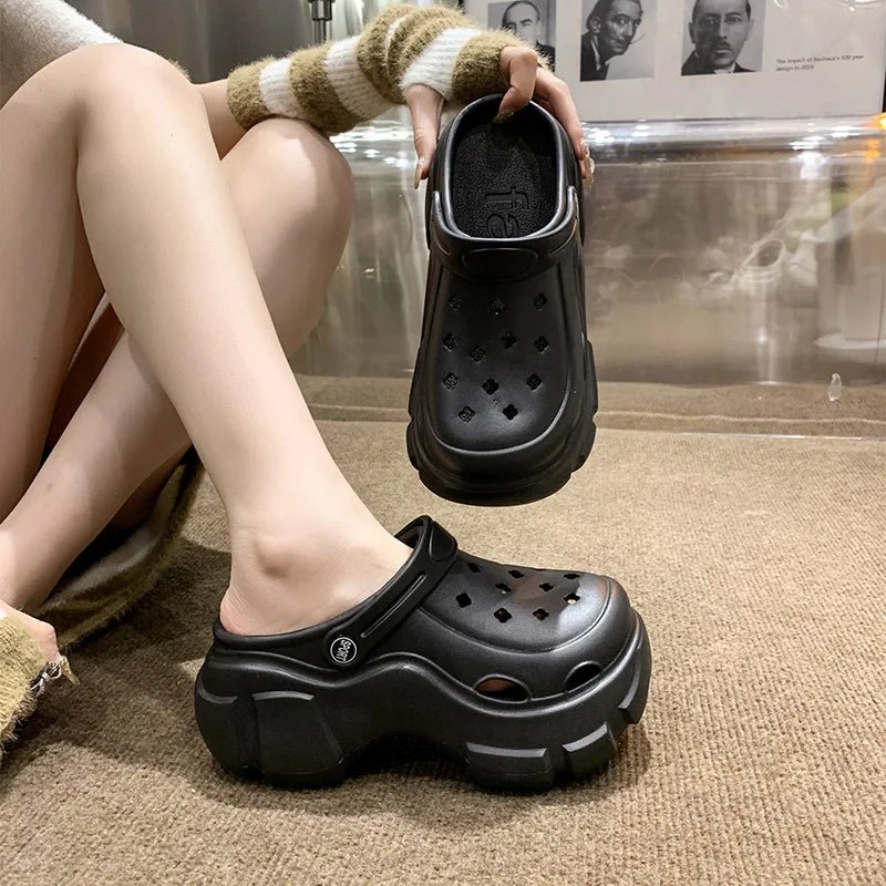 best Summer Women Clogs Quick Dry Wedges Platform Garden Shoes Beach Sandals Home Slippers Thick Sole Increased Flip Flops for Women shop online at M2K Trends for
