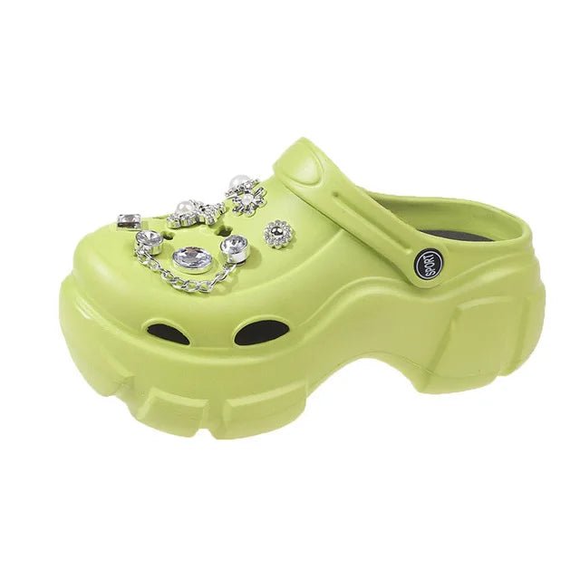 best Summer Women Clogs Quick Dry Wedges Platform Garden Shoes Beach Sandals Home Slippers Thick Sole Increased Flip Flops for Women shop online at M2K Trends for