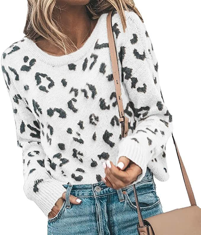 best Sweater Sweater Knit Sweater Leopard Print Sweater Women 0 shop online at M2K Trends for