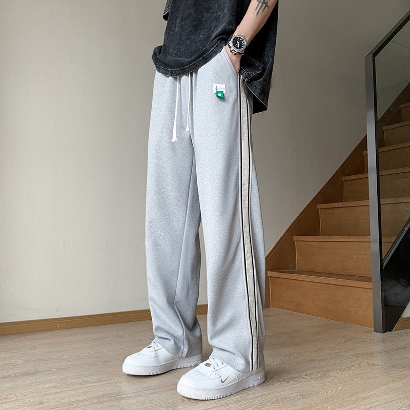 best Sweatpants Men's Striped Fashion Straight Loose 0 shop online at M2K Trends for