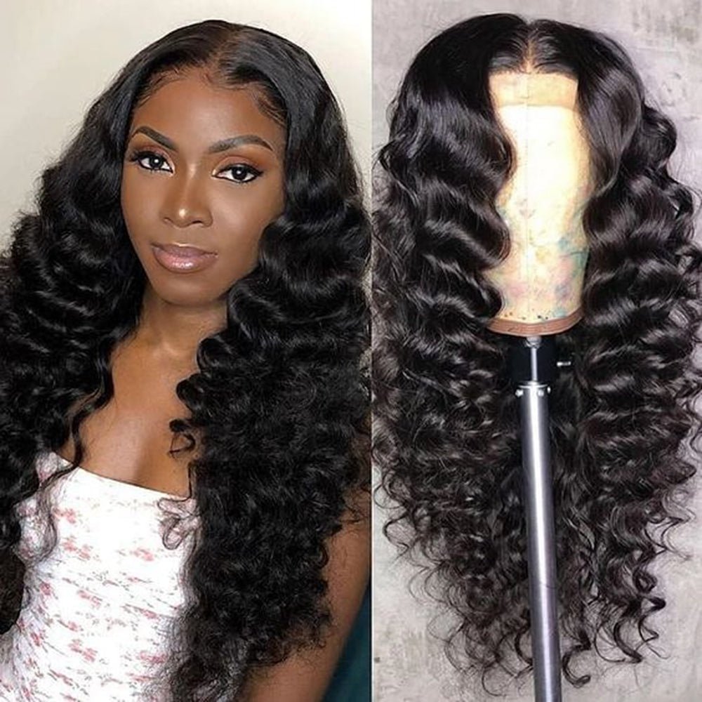 best Synthetic Hair Headband Machine Made Deep Wave Wigs for Women Lace Other shop online at M2K Trends for