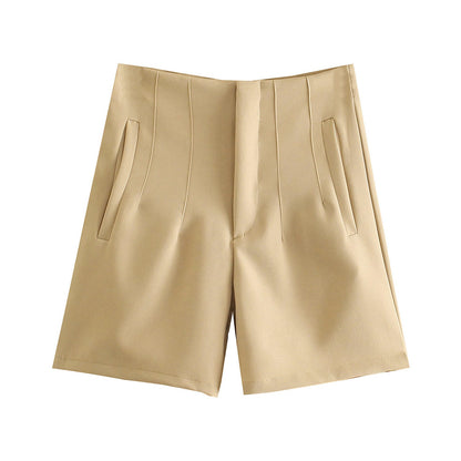 best Temperament Simple High Waist Casual Shorts Women 0 shop online at M2K Trends for