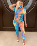 best Tie-Dye Clothes Set Women Summer Casual Two Piece Sportswear 2 Piece Outfit for Women Sweat Suit Short Sleeve Top and Shorts Set 0 shop online at M2K Trends for