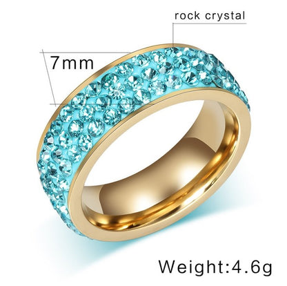 best Titanium Steel Jewelry Full Mud Sticky Diamond Ring Full Diamond Ring Accessories shop online at M2K Trends for