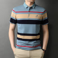 best Top Grade New Summer Brand Striped Embroidery Mens Designer Polo Shirts With Short Sleeve Casual Tops Fashions Men Clothing 2023 0 shop online at M2K Trends for