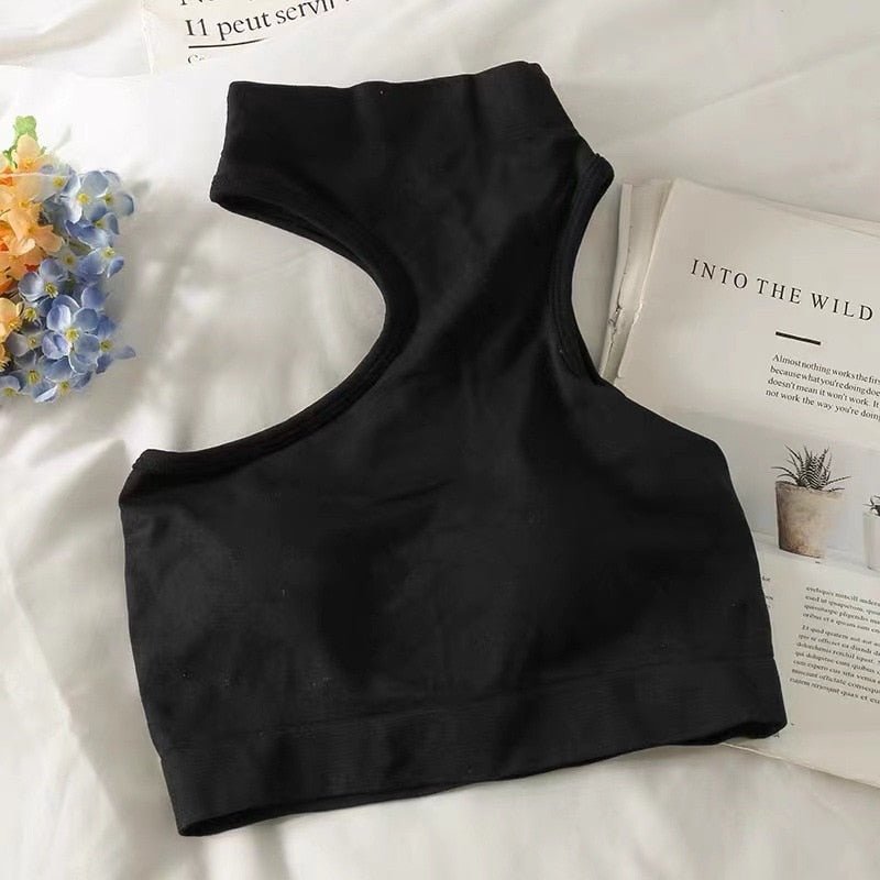 best Tops for Woman Knitted Sexy Crop Tops Off Shoulder Halter Tanke Top Women Built In Bra Camis for Womens Sleeveless Hot Sale 0 shop online at M2K Trends for