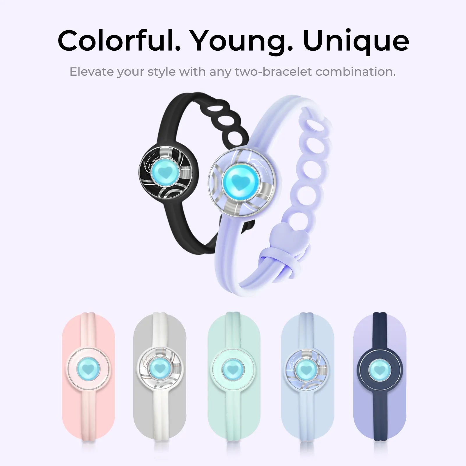 best totwoo Long Distance Touch Bracelets for Couples-Candy Series, Vibration & Light up for Love Couples Bracelets Relationship Gift shop online at M2K Trends for