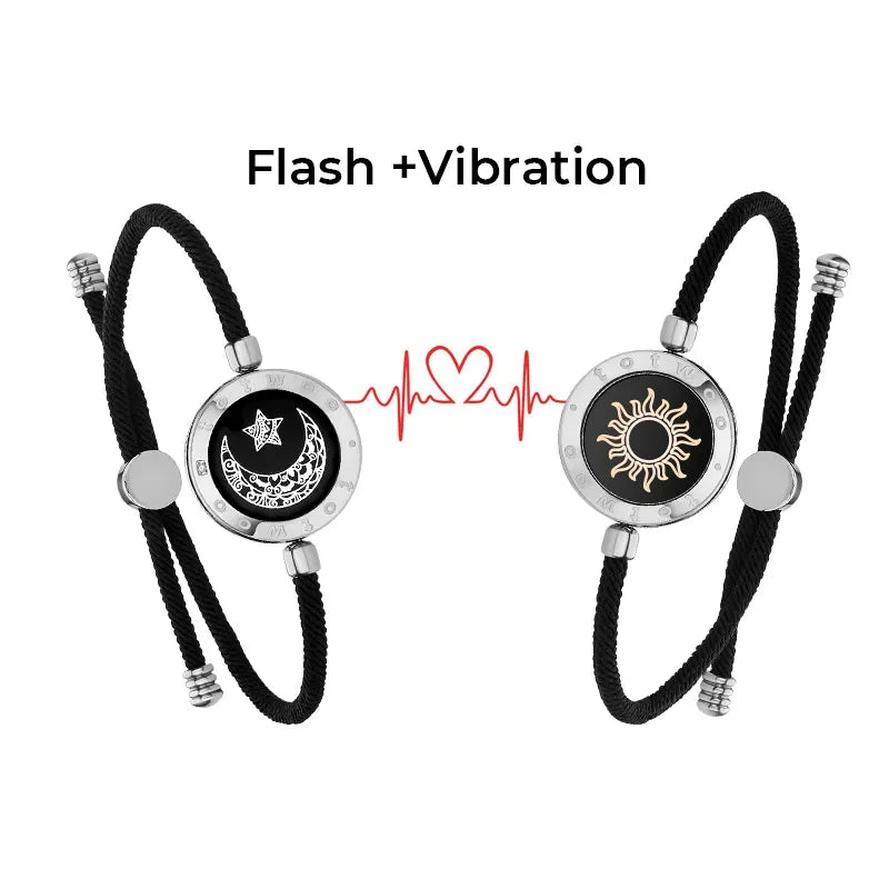 best TOTWOO Long Distance Touch Bracelets for Couples ,Light up&Vibration Relationship Gifts for Lovers Smart Jewelry Love Bracelets Accessories shop online at M2K Trends for