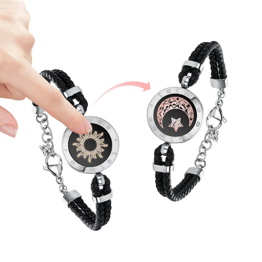 best TOTWOO Long Distance Touch Bracelets for Couples ,Light up&Vibration Relationship Gifts for Lovers Smart Jewelry Love Bracelets Accessories shop online at M2K Trends for