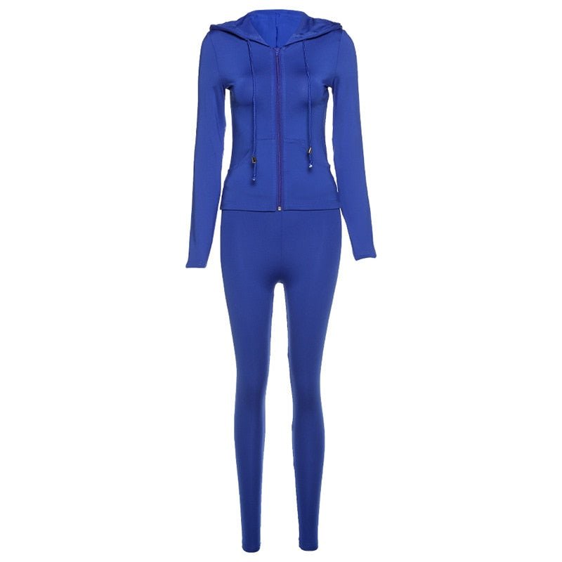 best Tracksuit Women 2 Piece Set Fitness Plain Color Zipper Up Hoodies Skinny Leggings Sporty Sweatpants Matching Outfits Activewear 0 shop online at M2K Trends for