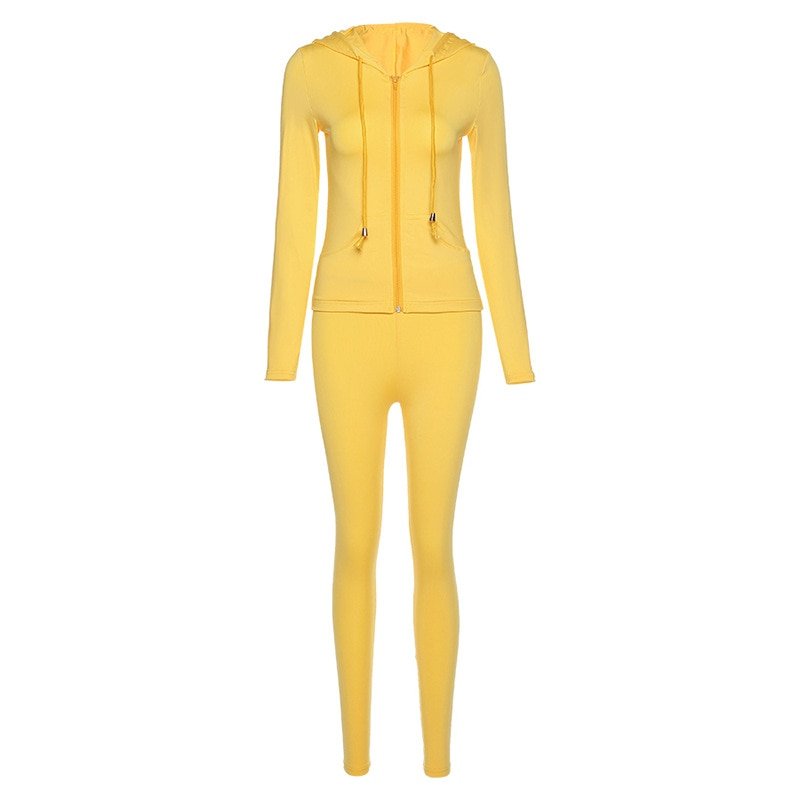 best Tracksuit Women 2 Piece Set Fitness Plain Color Zipper Up Hoodies Skinny Leggings Sporty Sweatpants Matching Outfits Activewear 0 shop online at M2K Trends for
