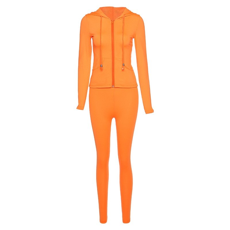 best Tracksuit Women 2 Piece Set Fitness Plain Color Zipper Up Hoodies Skinny Leggings Sporty Sweatpants Matching Outfits Activewear 0 shop online at M2K Trends for