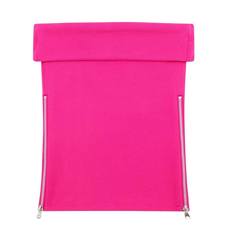 best TRAFZA 2023 Women's Strapless Tube Corset Side Zipper Tops Solid Vintage Off Shoulder Lady Sexy Slim Backless Bustiers Tops 0 shop online at M2K Trends for