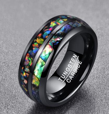 best Tungsten Gold Ring With Black Veneer Plating Accessories shop online at M2K Trends for Gold Ring