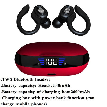 best TWS Bluetooth Earphones With Microphones Sport Ear Hook LED Display Wireless Headphones HiFi Stereo Earbuds Waterproof Headsets Accessories shop online at M2K Trends for