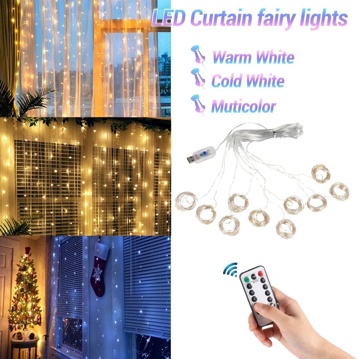 best USB Festoon String Light Fairy Garland Curtain Light Christmas Light Christmas Decor For Home Ramadan Decorative New Year Lamp 0 shop online at M2K Trends for